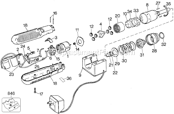 Page A Diagram and Parts List for 6991 Type 1 Black and Decker Electric Drill